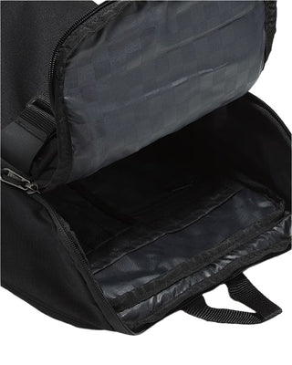 The Obstacle Skatepack is a skate backpack featuring one large main compartment with anti-odor treatment, ergonomically-designed padded shoulder straps, a waffle mesh back panel, and stretch mesh water bottle pockets