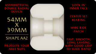 POWELL PERALTA NANO RAT AA2 ASYMMETRICAL SHAPE WHEELS (54MM/93A)