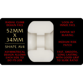 POWELL PERALTA NANO RAT AV4 ASYMMETRICAL WHEELS (52MM/93A) (Copy)