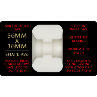 POWELL PERALTA NANO RAT AV6 ASYMMETRICAL WHEELS (56MM/93A)