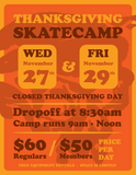 2024 THANKSGIVING BREAK SKATEBOARD CAMP