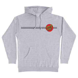 SANTA CRUZ CLASSIC DOT P/O HOODED HEAVYWEIGHT SWEATSHIRT GREY HTHR