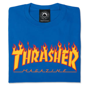 THRASHER FLAME TSHIRT (BLUE)